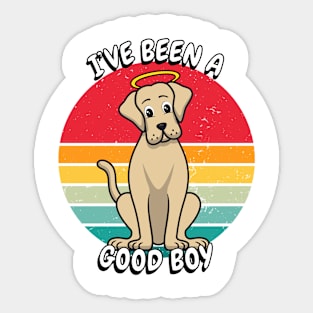 Cute Big Dog is a Good Boy Sticker